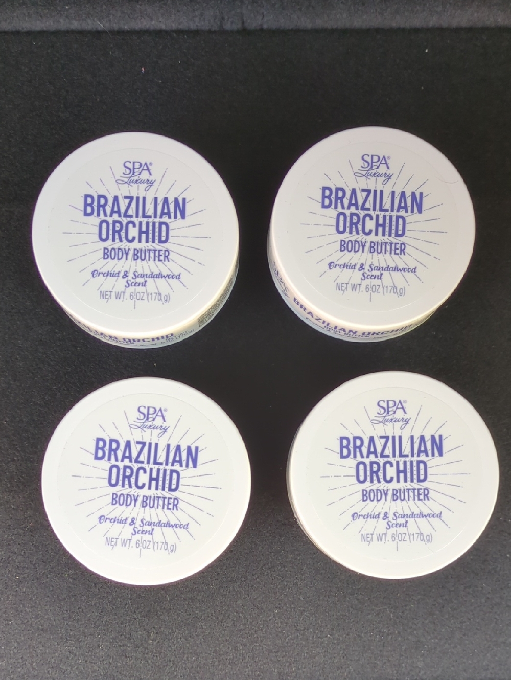 Spa Luxury Body Butter Brazilian Orchid Body Butter - 6 oz - 4 Jars